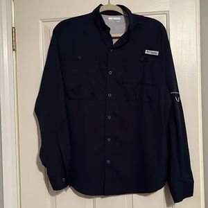 Columbia PFG lightweight navy blue shirt, size medium